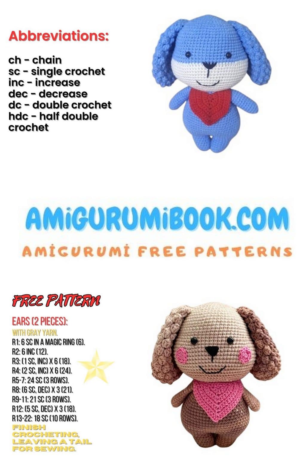 Puppy Amigurumi Dog Free Pattern - Crochet Tutorial - Free Amigurumi ...