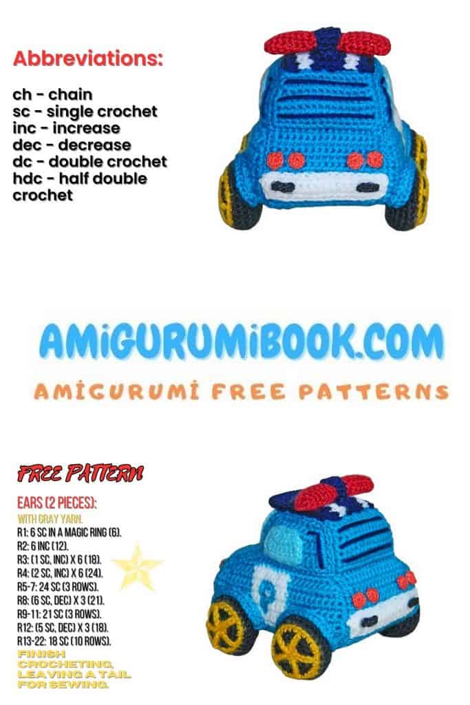 Poli Robocar Amigurumi