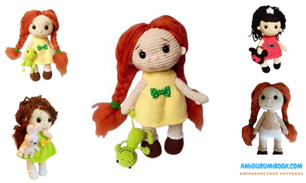 Little Girl with Braids Doll