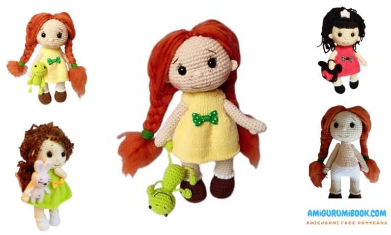 Little Girl with Braids Doll