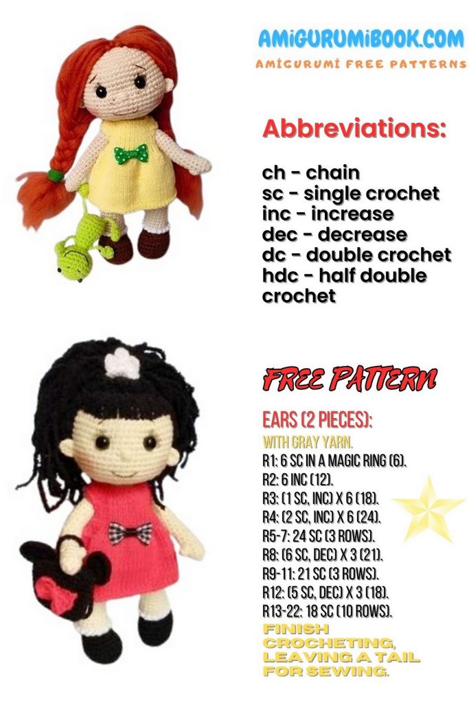 Little Girl with Braids Doll