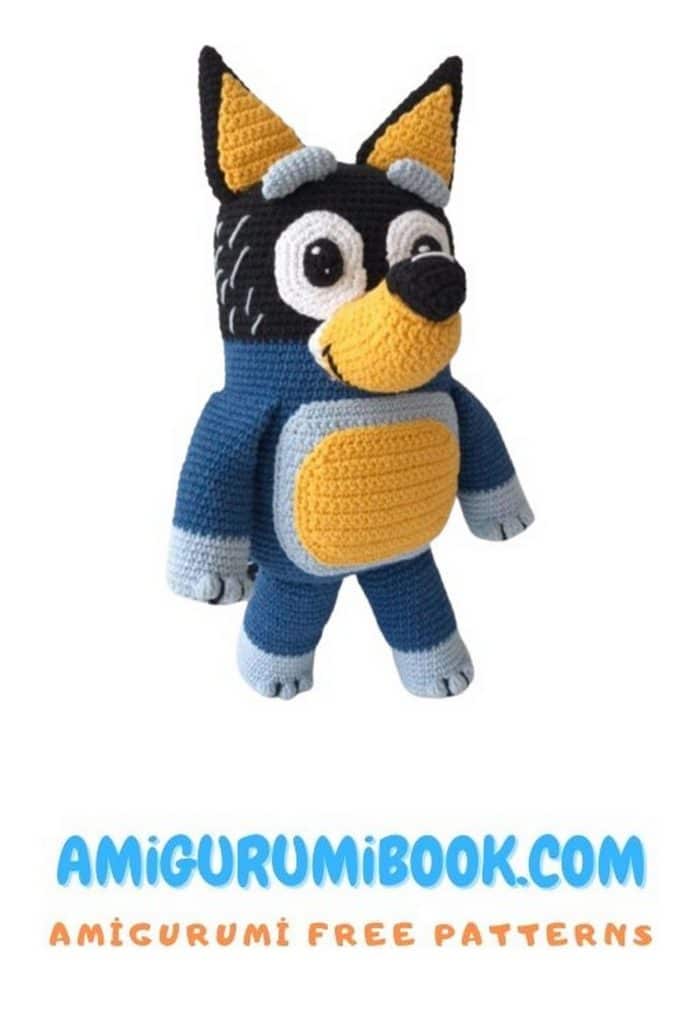 Bandit Heeler Amigurumi Dog