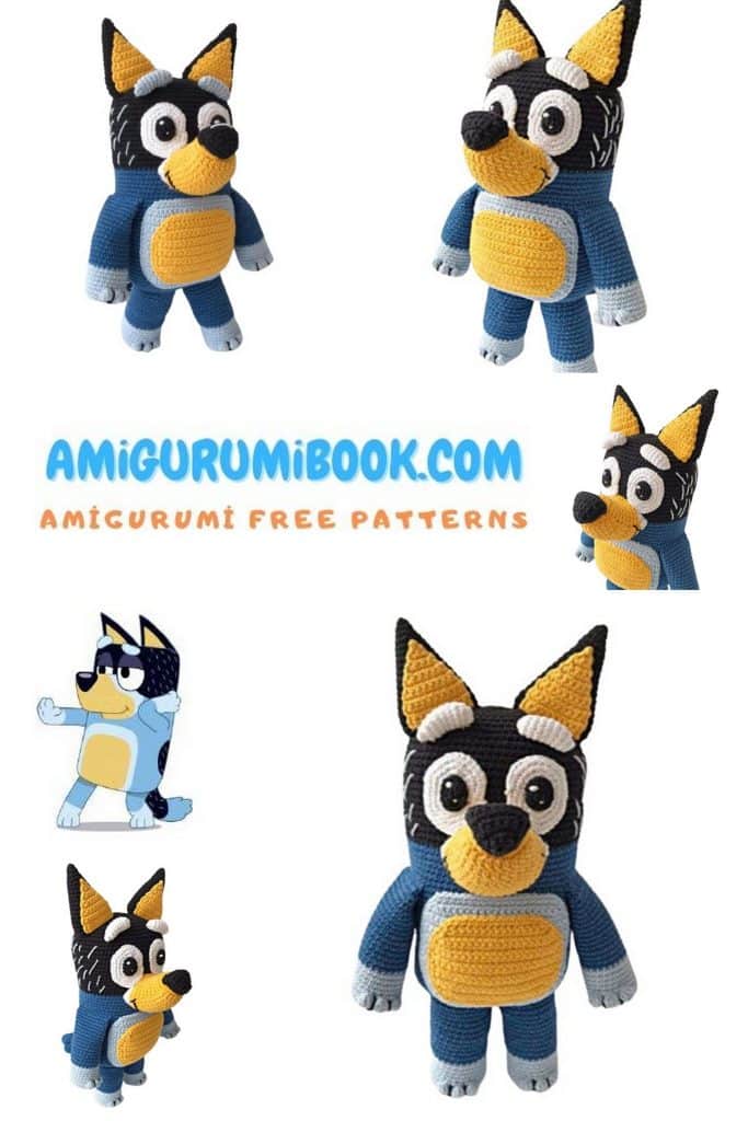 Bandit Heeler Amigurumi Dog