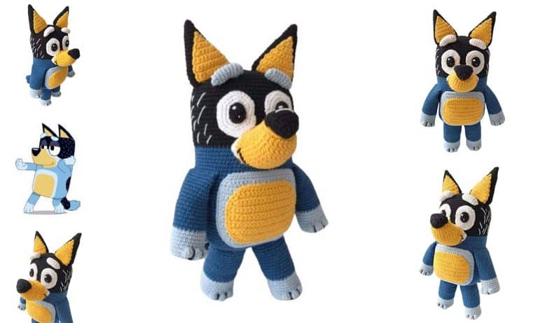 Bandit Heeler Amigurumi Dog