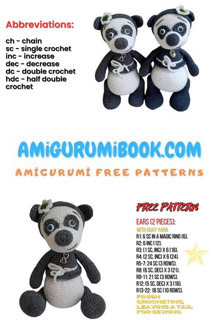 Panda Tanshi Amigurumi