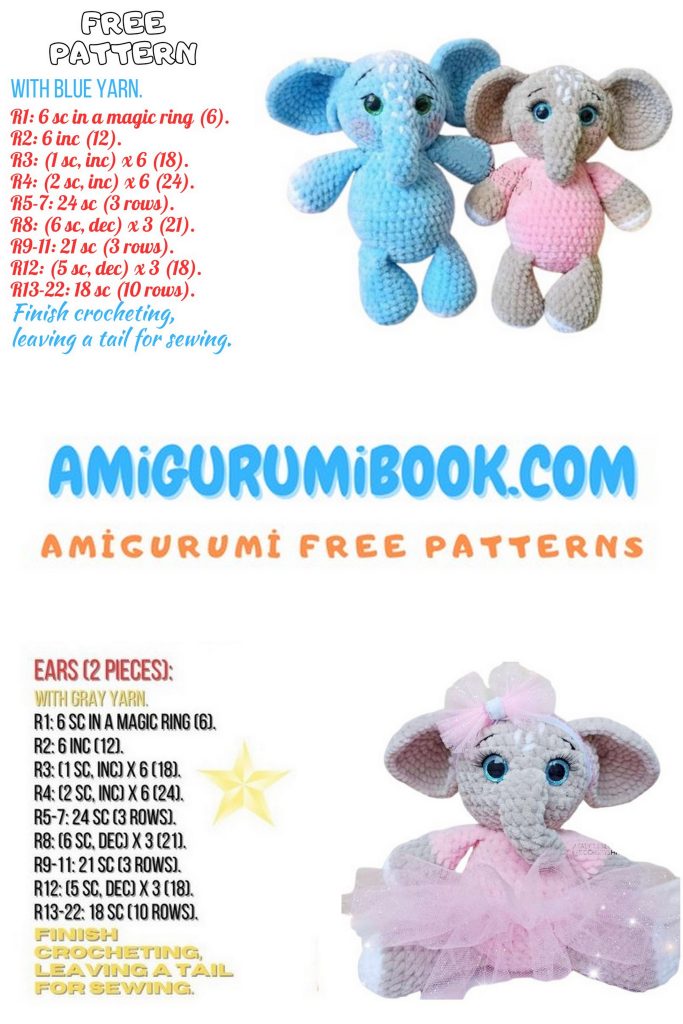 Mr. and Mrs. Elephant Amigurumi