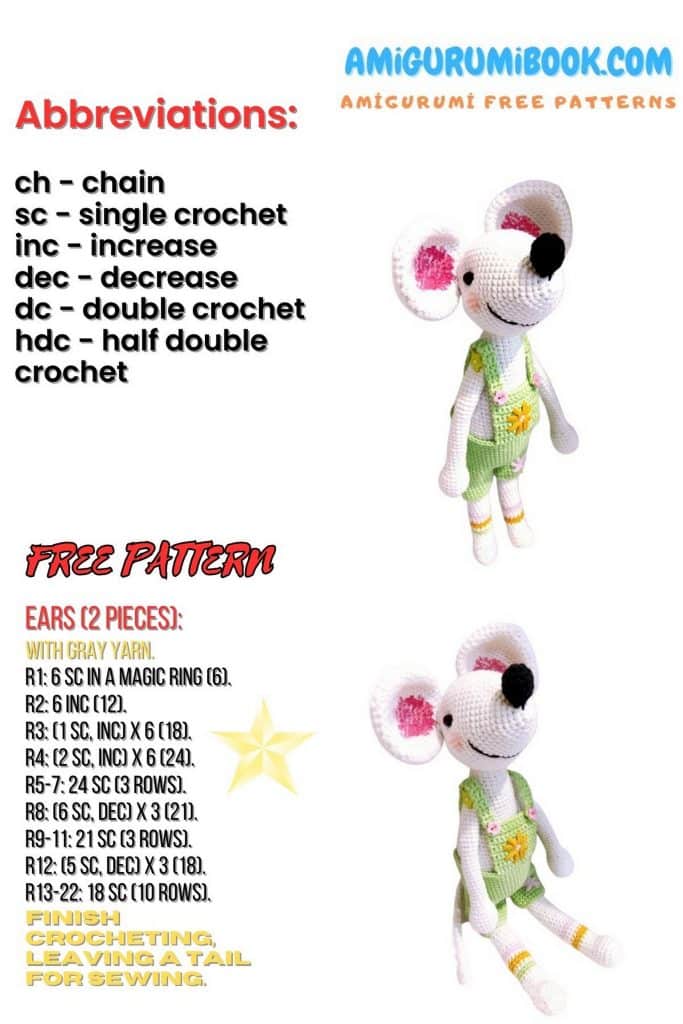Cheeky Mouse Amigurumi