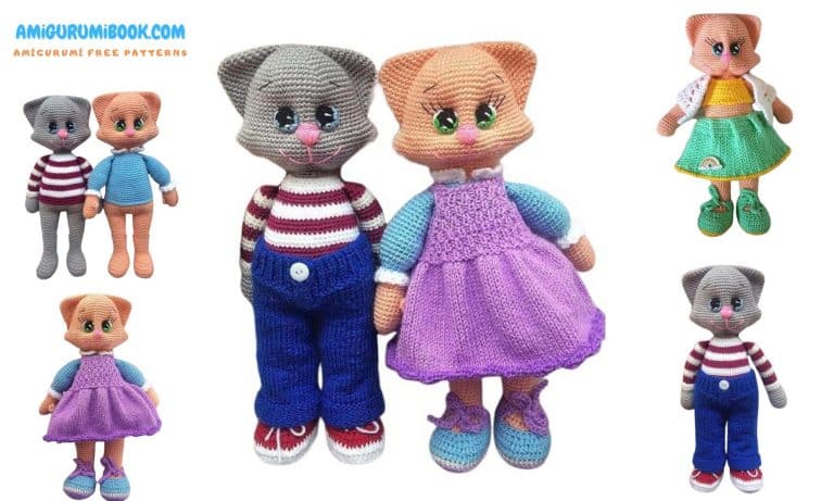 Alice and Boris Cat Amigurumi