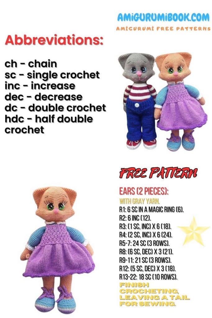 Alice and Boris Cat Amigurumi