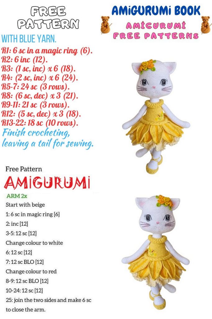 Ballerina Cat amigurumi 