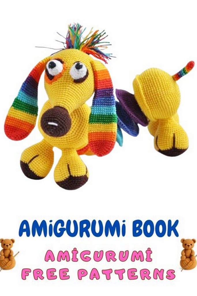 Rainbow Dachshund Amigurumi