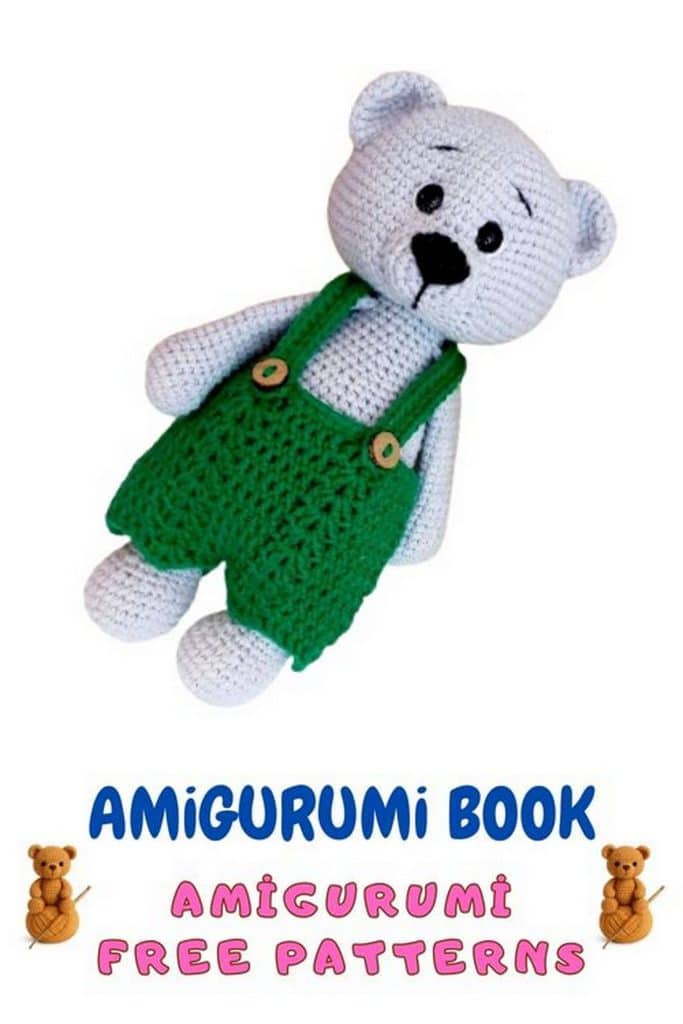 Green Overalls Bear Amigurumi