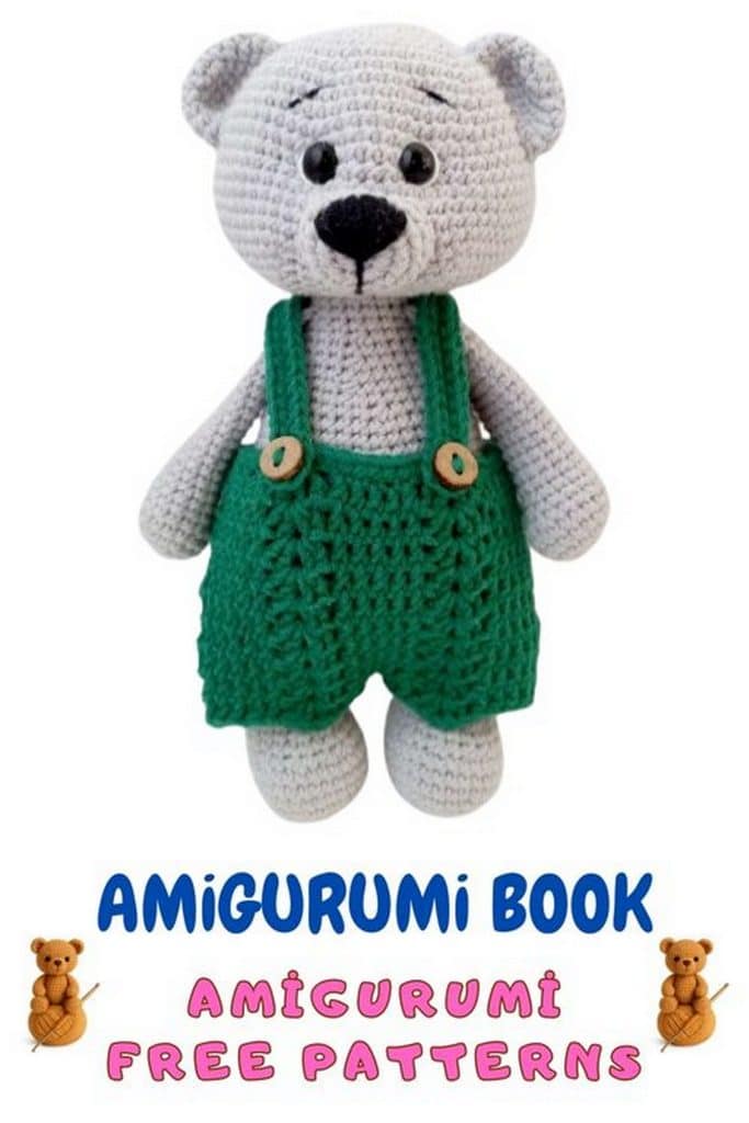 Green Overalls Bear Amigurumi