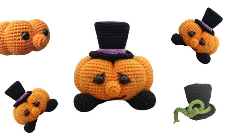 Pumpkin in a Hat Amigurumi