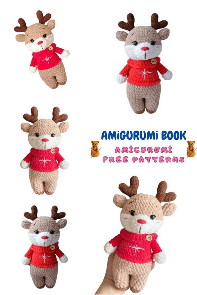 Christmas Plush Reindeer Amigurumi