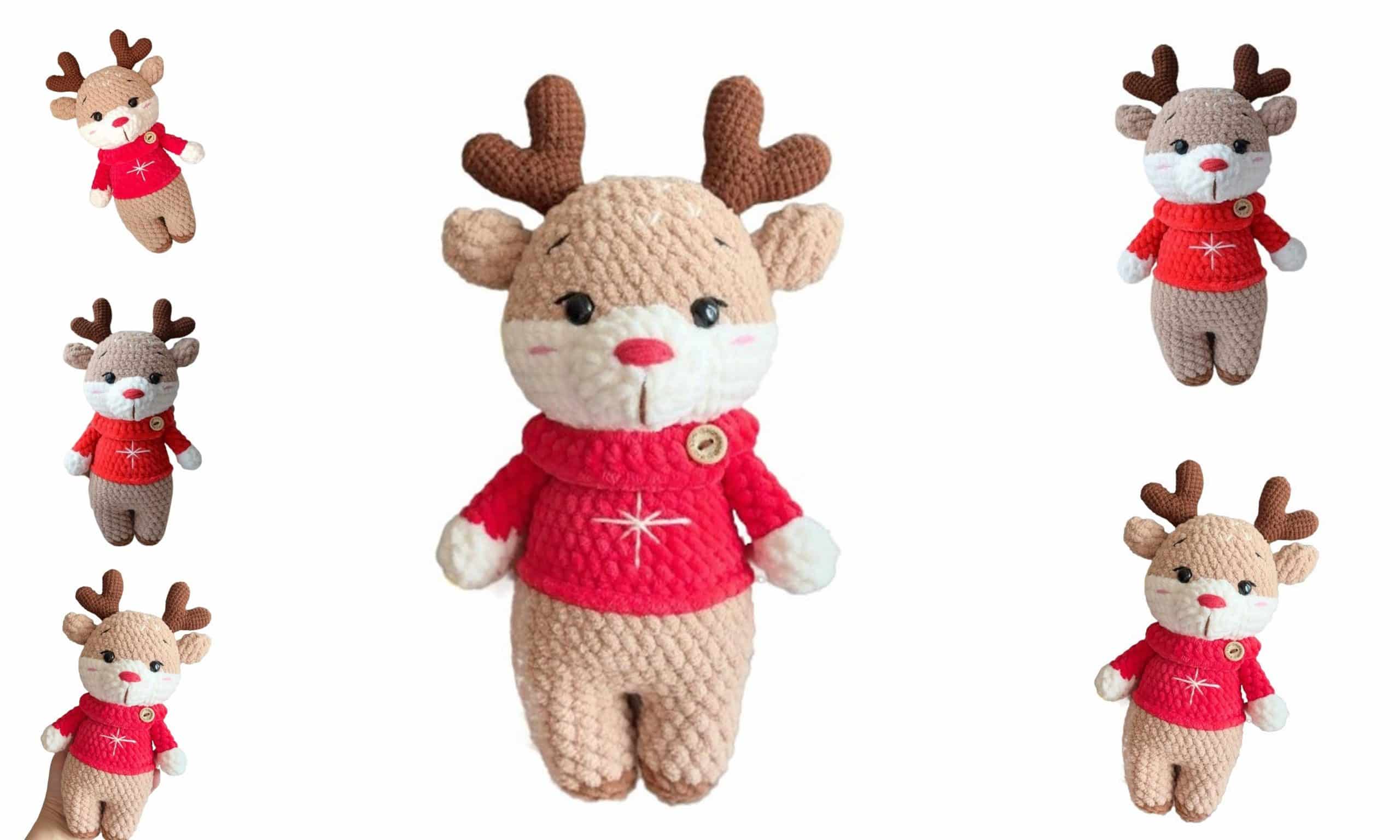 Christmas Plush Reindeer Amigurumi