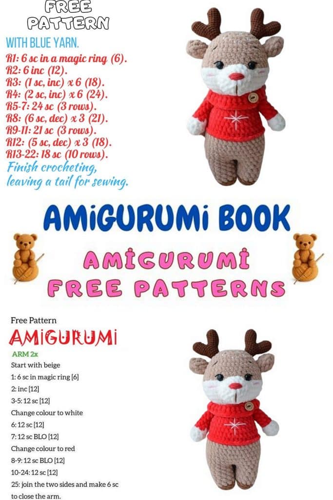 Christmas Plush Reindeer Amigurumi