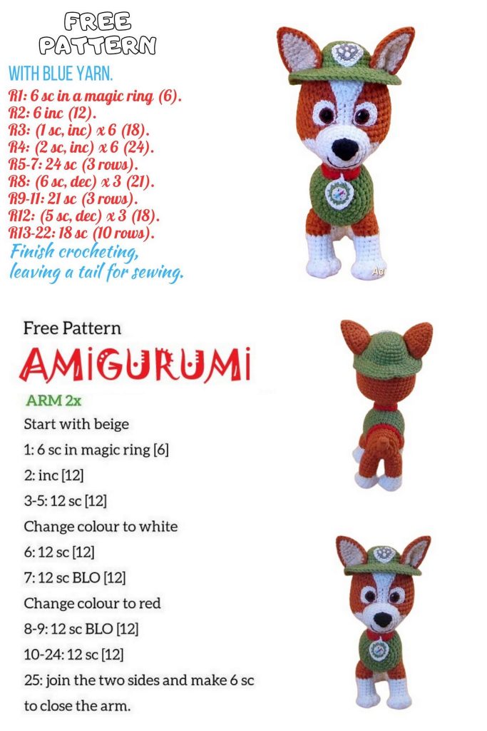 Paw Patrol Tracker Amigurumi