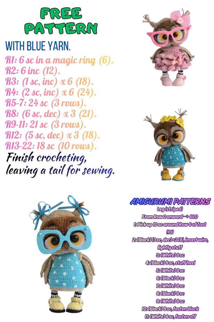 Puffy Owl Amigurumi Pattern