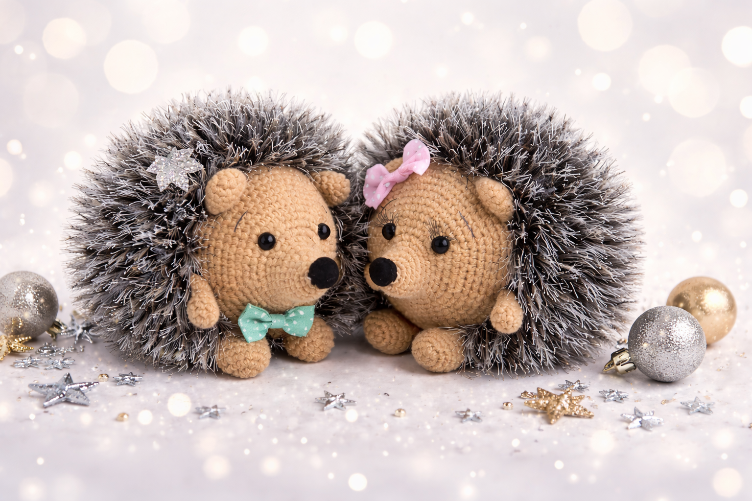 hedgehog amigurumi crochet pattern with texture yarn