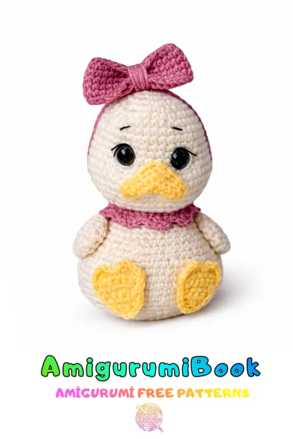 handmade duckling amigurumi crochet pattern finished doll