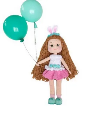 Bunny Buckle Girl Doll Amigurumi Free Pattern