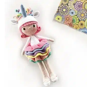 unicorn doll dora amigurumi free pattern