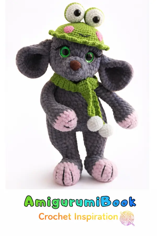 Mouse Mary amigurumi crochet doll free pattern finished toy