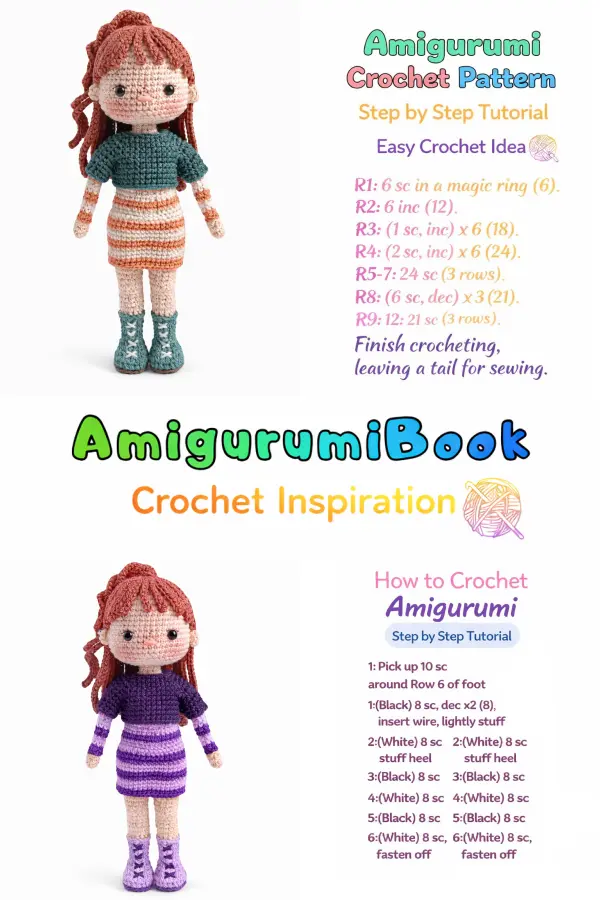 easy crochet doll pattern julie amigurumi step by step tutorial