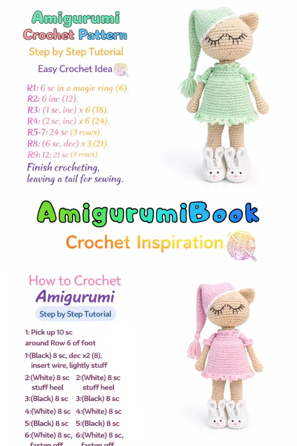 Kitty Sonya amigurumi doll crochet pattern handmade toy