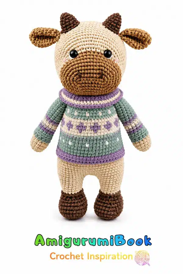Handmade Amigurumi Cow Doll Free Crochet Pattern